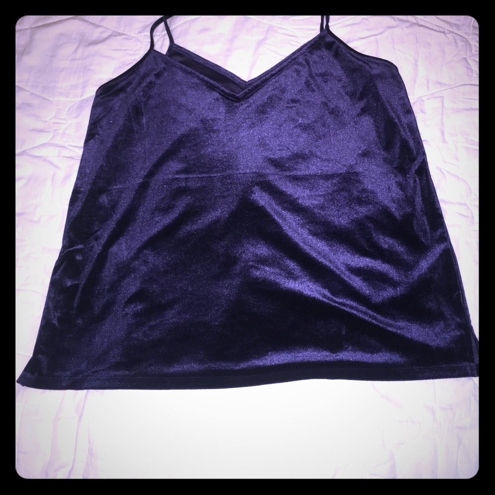 NWOT Old Navy Plush Velvet/Velore Navy Blue Top